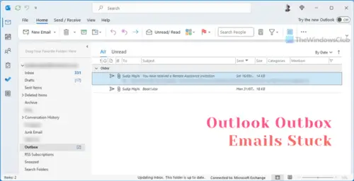 How To Send Emails That Are Stuck In The Outbox Of Outlook Client