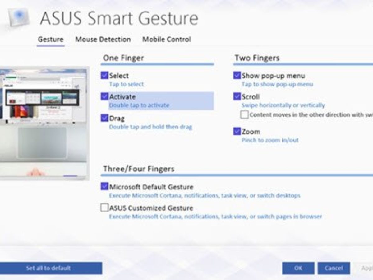 Fix Asus Smart Gesture Touchpad Not Working On Windows 10