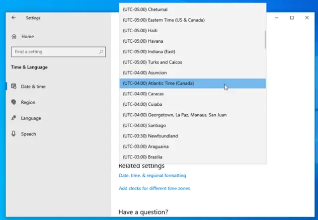 Adjust for daylight saving time automatically is grayed out in Windows