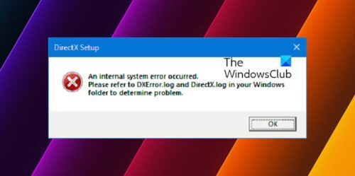 DirectX Installation Failed And Not Installing On Windows 11/10