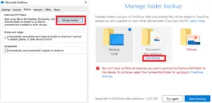 how to disable onedrive backup windows 10