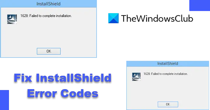 Fix InstallShield Error Codes