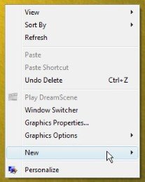 Restore missing NEW context menu item in File Explorer