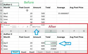 How to Group Worksheets in Excel to apply common changes