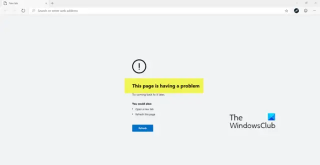 Fix This Page Is Having A Problem Loading Error In Microsoft Edge