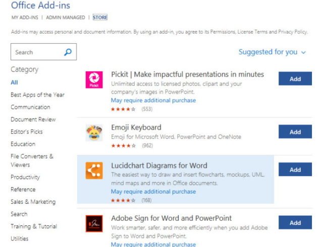 How to view, manage, install and remove Add-ins from Microsoft Office