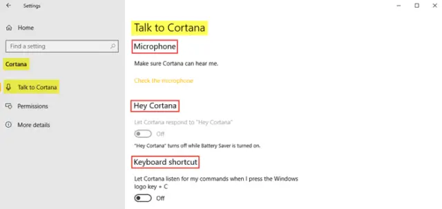 How To Set Up And Manage Cortana Settings In Windows 10 7756