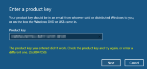 0xC004C008, Activation server determined that product key can't be used