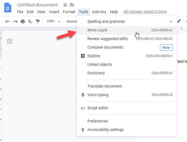 How to always display Word Count in Google Docs