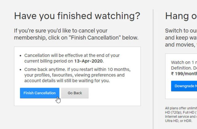 How to cancel Netflix subscription online and on app