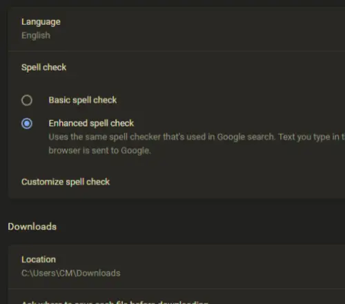 Automatically Turn on Spell Checker in Google Chrome