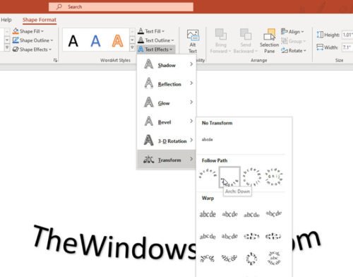 how-to-curve-text-in-powerpoint-using-wordart