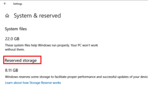 How To Enable Or Disable Reserved Storage In Windows 11 10