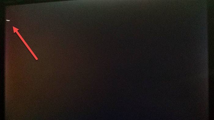 computer screen flashing black and white