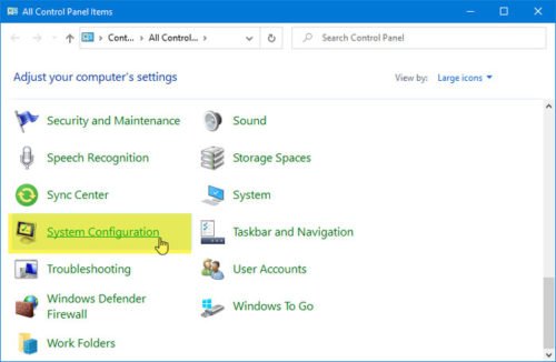 configuration manager missing from control panel