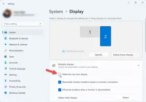 desktop icons moved primary monitor to secondary monitor windows 11