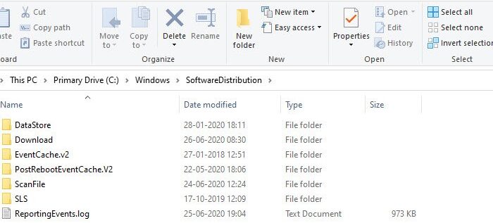 Clear Windows Software Distribution folder