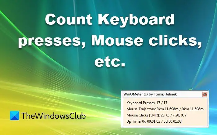 Count Keyboard presses, Mouse clicks