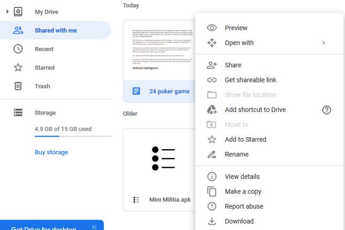 transfer google drive storage to another account