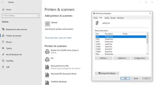 Usb Printer Port Missing After Disconnecting Printer In Windows 4455