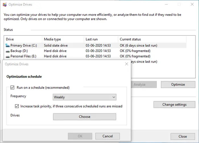 Windows Defragmentor Optimize Drive