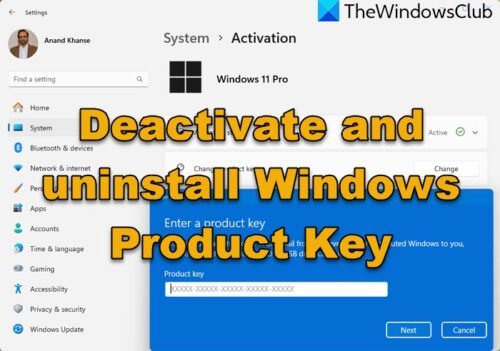 How to deactivate and uninstall Windows Product Key