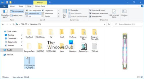 preview pane not working windows 10
