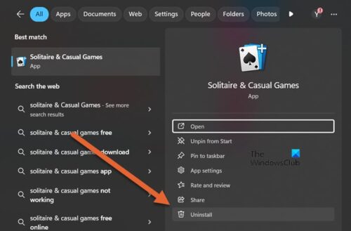 How To Uninstall Microsoft Solitaire Collection In Windows 11