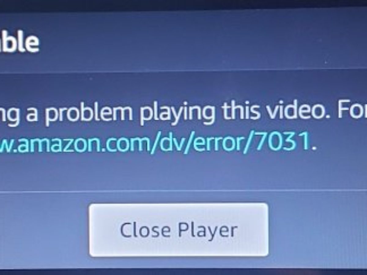 Fix Amazon Primevideo Error Code 7031