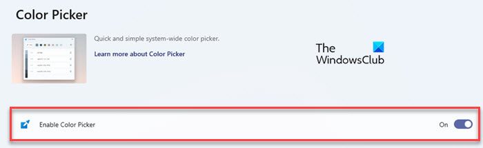 Enable Color Picker