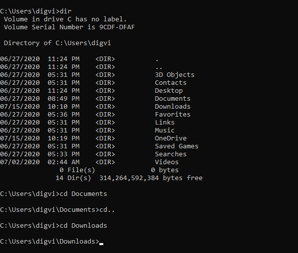 windows 10 command prompt list drives