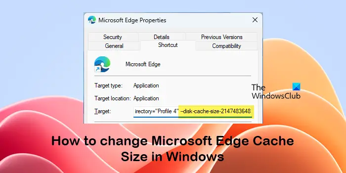 How to change Microsoft Edge Cache Size in Windows