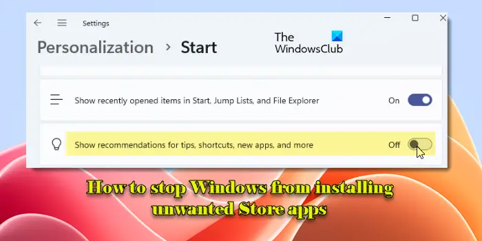 How to stop Windows from installing unwanted Store apps