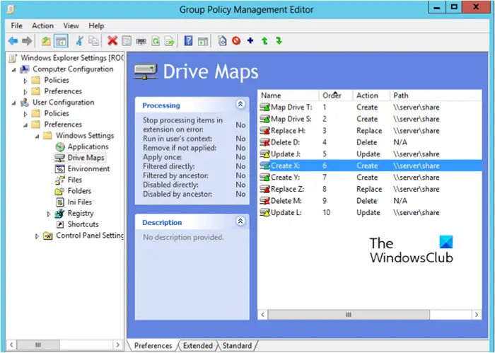 Map a Network Drive using Group Policy Preferences