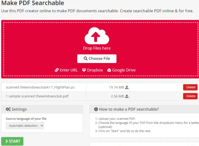 convert pdf to searchable pdf adobe