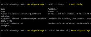 reset default apps windows 10 powershell