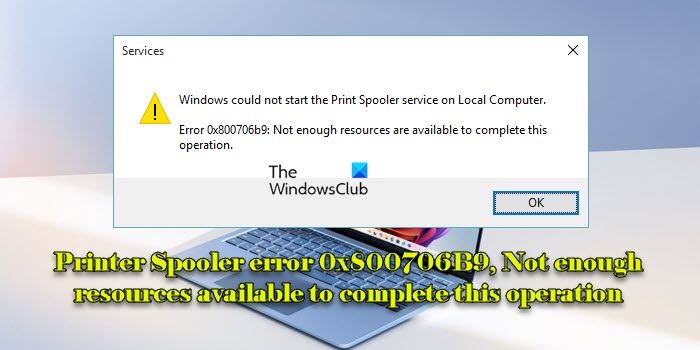 Printer Spooler error 0x800706B9