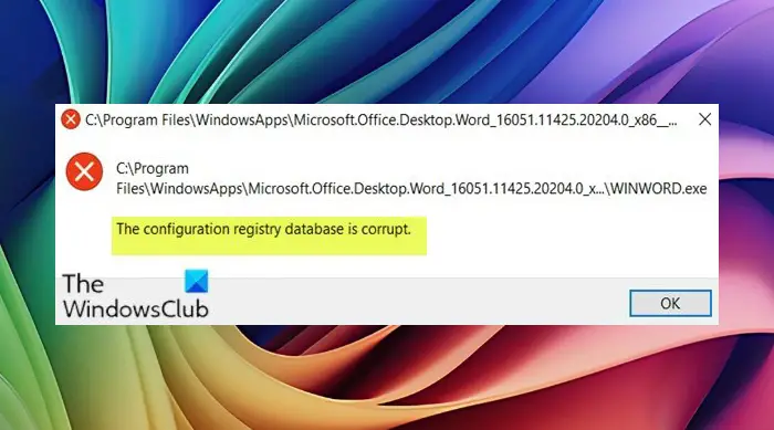 The Configuration Registry Database is Corrupt [Fix]