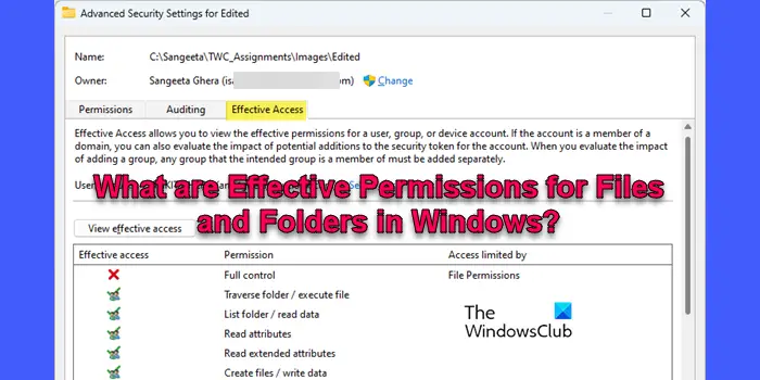 What are Effective Permissions for Files and Folders in Windows