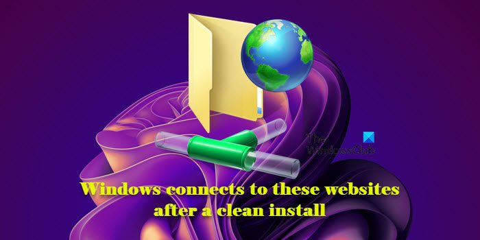Windows connects to these websites after a clean install