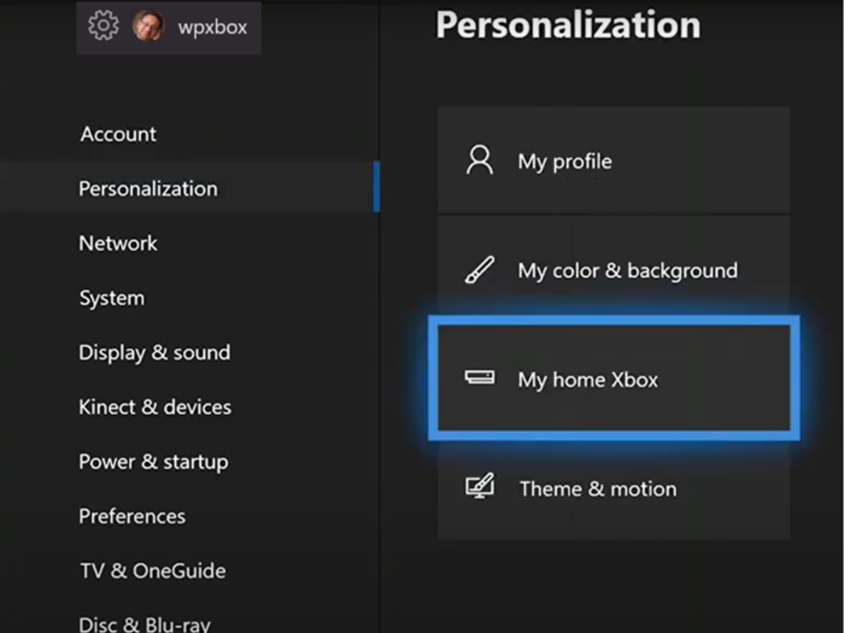 how to make a profile my home xbox
