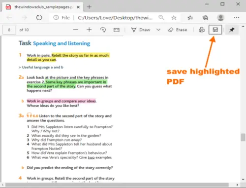 how to search and highlight in pdf
