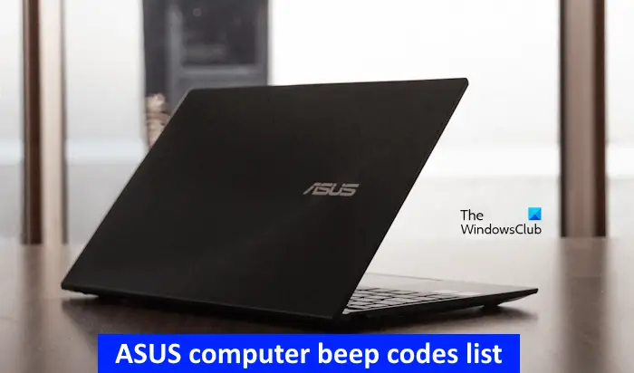 ASUS computer beep codes list