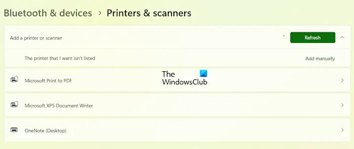 Add a printer Windows 11