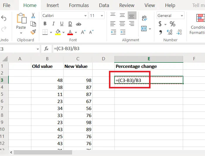 How To Calculate The Percentage Change In Excel Harsha