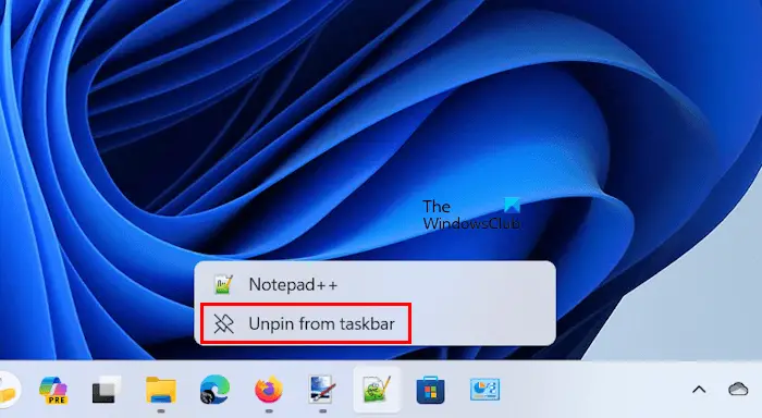 Can't Unpin remove program icons Taskbar