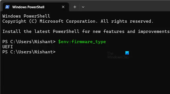 Check BIOS mode in PowerShell