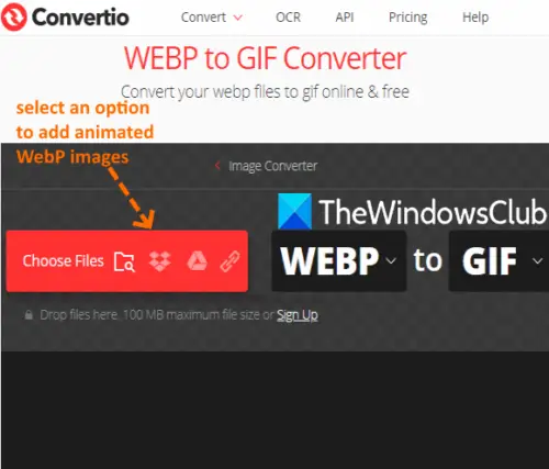 convert webp in gif