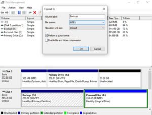 disk utility format disk to use mac and windows