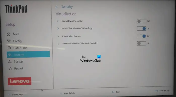 Enhanced Windows Biometric Security setting